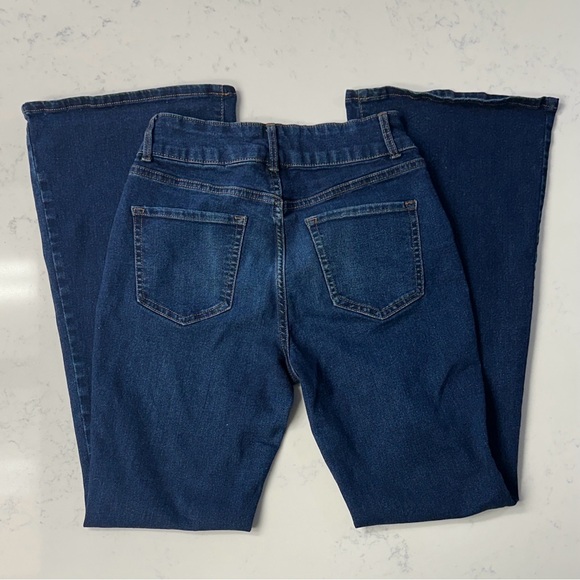 No Boundaries Women's Dark Blue Flare Jeans - Picture 3 of 12